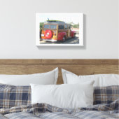 Woodie Wagon Canvas Afdruk (Insitu (Slaapkamer))