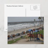 Woodies op het strand briefkaart (Voorkant / Achterkant)