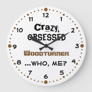 Woodkeertand Clock Crazy Woodturner Grote Klok