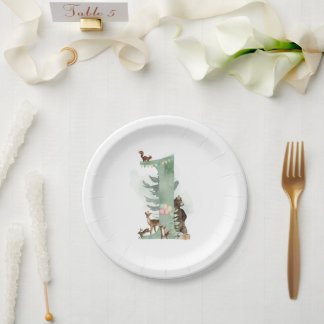 Woodland 1st Birthday Paper Bord