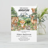 Woodland Adventure Baby Shower Invitation | Forest (Debout devant)