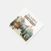 Woodland Adventure Camper Verjaardag Servetten (Hoek)