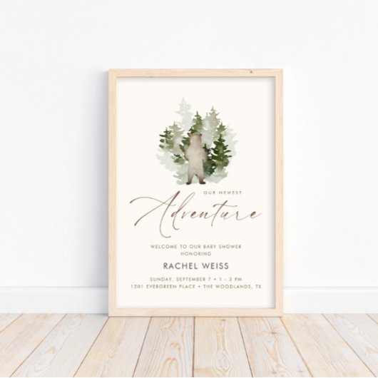 Woodland Adventure Genre Affiche de bienvenue neut