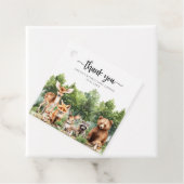 Woodland Adventure Green Forest Dank u wel Bedankjes Labels (In situ)
