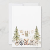 Woodland Adventure Oh Boy Baby shower Uitnodiging (Achterkant)