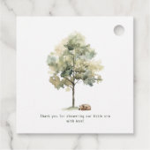 Woodland Adventure wacht op Baby shower dank u Bedankjes Labels (Achterkant)