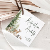 Woodland Adventure wacht op Baby shower dank u Bedankjes Labels