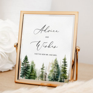 Woodland advies en wensen voor Passen getrouwd Pos Poster