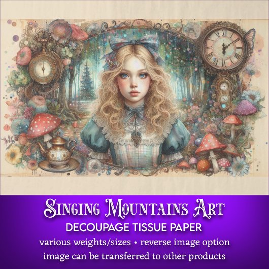 Woodland Alice Sprookjesdecoupage Tissuepapier