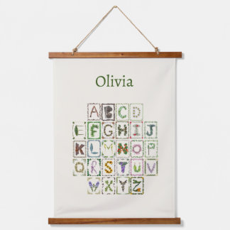 Woodland Alphabet Botanische Bloemen ABC Decor Kin Hangend Wandkleed
