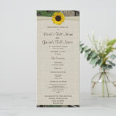Woodland and Sunflower huwelijksprogramma Programma (Staand voorkant)