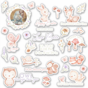 Woodland Animal Baby Vinyl Stickers