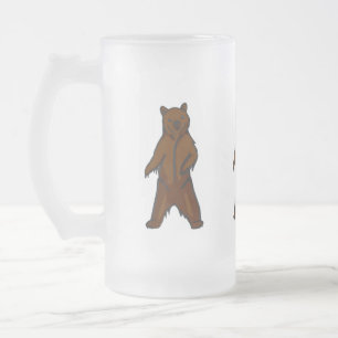 Woodland Animal Brown Grizzly Beer Matglas Bierpul