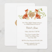Woodland Animal Creatures, Fox n Vines Weddings Kaart (Voorkant / Achterkant)