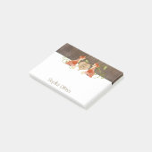 Woodland Animal Creatures, Fox n Vines Weddings Post-it® Notes (Schuin)