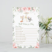 Woodland Animal Floral Well Wishes for Baby (Staand voorkant)
