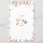 Woodland Animal Floral Well Wishes for Baby (Achterkant)