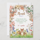 Woodland Animal Merci Note (Dos)