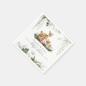 Woodland Animal Neutral Baby shower Servet (Hoek)