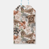 Woodland Animal Pattern Cadeaulabel (Voorkant)