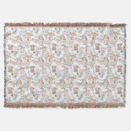Woodland Animal Throw Blanket Deken