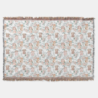 Woodland Animal Throw Blanket Deken