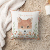 Woodland Animal Waterverf Greenery Modern Name Kussen (Deken)