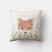 Woodland Animal Waterverf Greenery Modern Name Kussen (Achterkant)