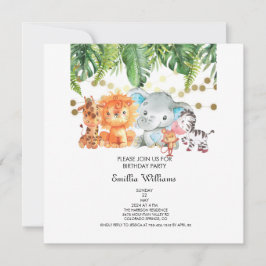 Woodland Animals Adventure Baby shower Kaart
