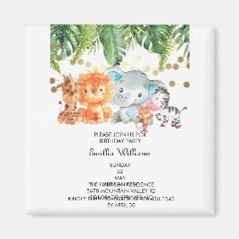 Woodland Animals Adventure Baby shower Magneet