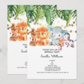 Woodland Animals Adventure Baby shower Save The Date (Voorkant / Achterkant)