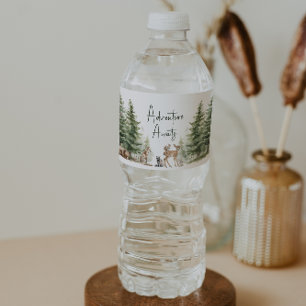 Woodland Animals Adventure wacht op Baby shower Waterfles Etiket