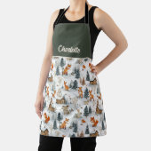 Woodland Animals and Rustic Cabins in the Snow Schort (Insitu)