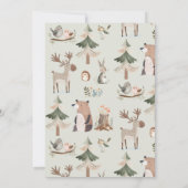 Woodland Animals Arch Baby shower Kaart (Achterkant)
