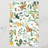 Woodland Animals Baby Predics & Advice Shower (Achterkant)