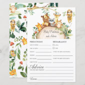 Woodland Animals Baby Predics & Advice Shower (Voorkant / Achterkant)