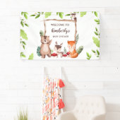 Woodland Animals Baby shower Achtergrond Banner (Insitu)