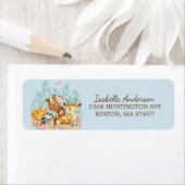 Woodland Animals Baby shower Adres Label (Insitu)