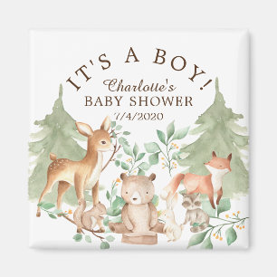 Woodland Animals Baby shower Favor Magnet Magneet