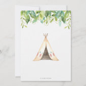 Woodland Animals Baby shower Forest Greenery Boy Kaart (Achterkant)