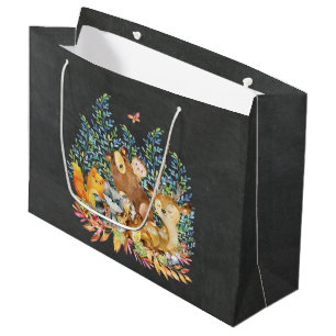 Woodland Animals Baby shower Gift Bag Large Cadeautasje