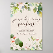 Woodland Animals Baby shower Guess Spelbord Poster (Voorkant)