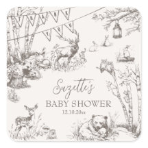 Woodland Animals Baby shower Hartelijk dank