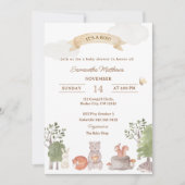 Woodland Animals Baby Shower Invitation (Devant)
