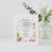 Woodland Animals Baby shower Invitation (Staand voorkant)