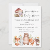 Woodland Animals Baby Shower Invitation (Devant)