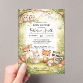 Woodland Animals Baby Shower Invitation Background (In situ (ordinateur de poche))