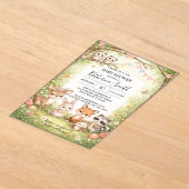 Woodland Animals Baby Shower Invitation Background (Poser)