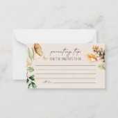 Woodland Animals Baby shower Ouderschap Tips Notitiekaartje (Voorkant)