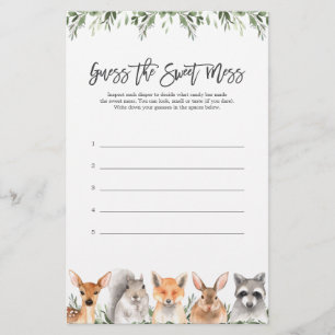 Woodland Animals Baby shower raadt de zoete Mess